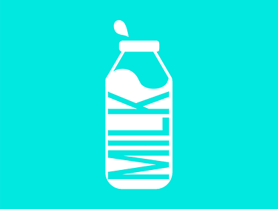 MILK Icon bold icon icon design illustration milk minimalist
