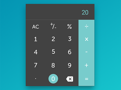 A Custom Calculator - DailyUI 004 004 app design calculator daily ui dailyui material minimalist ui ux web design