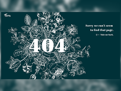 404 Page 007 404 404 page daily ui daliyui dark ui design flower illustration mockup ui ux