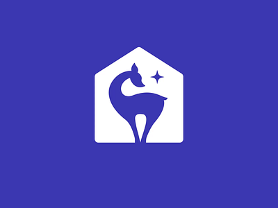 Lomberta — Emblem animation blue branding clean deer emblem graphic design home logo