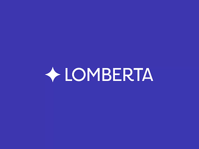 Lomberta — Logotype animation blue branding clean lettering logo minimalistic packshot shape star typography