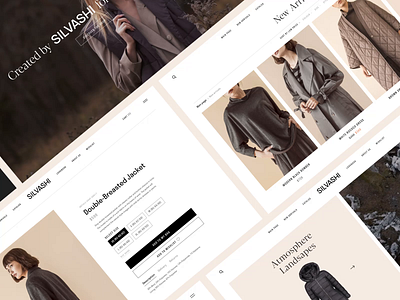 Silvashi E-commerce Pages after effects animation bag beauty choice clothing coat composition desktop girls motion online pages shop store ui ui kit ux women