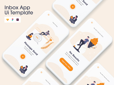 Inbox IOS Application Ui Kit email inbox ios app ui ui kit ux