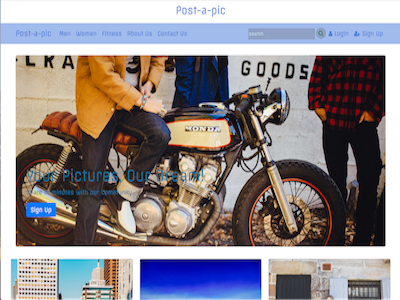 Post A Pic landing page portfolio web design