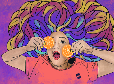 Vibrant Chic bold chic citrus colorful girl illustration orange pride summer vibrant