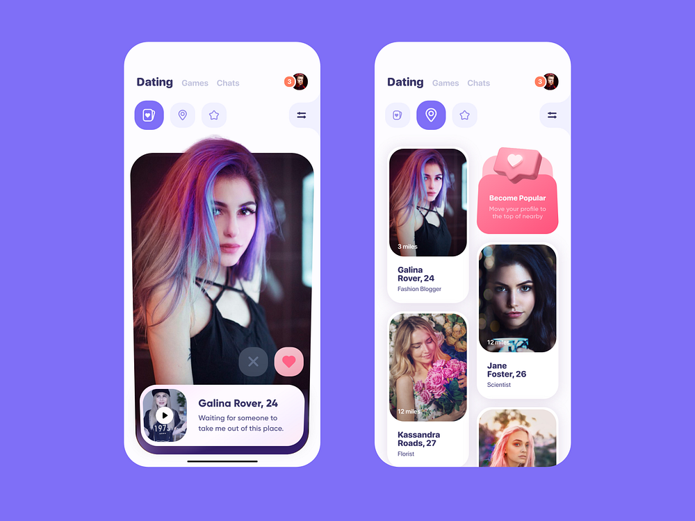 Dating App Exploration By Michael On Dribbble