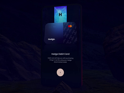 Debit Card Promo Page - Animation 3d abstract animation banking banking app bankingapp card crypto dark defi design glass glassmorphism mobile motion onboarding particles ui ux