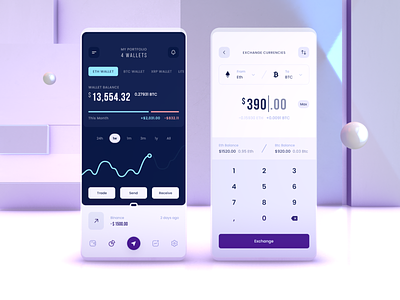 Crypto Wallet Mobile - Balance Details & Swap assets balance banking bitcoin chart crypto crypto wallet currencies defi design ethereum exchange finance interface mobile swap transactions ui ux wallet