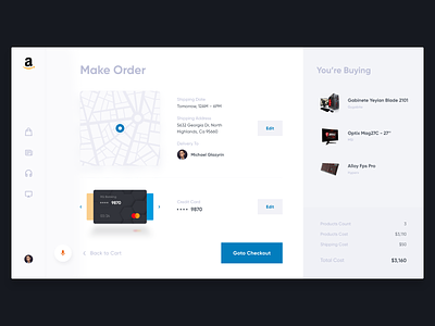 Make Order \ Checkout – Amazon Concept amazon cart checkout checkout page clean concept interface minimalistic order ui ux web