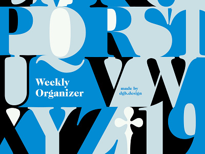 Weekly Organizer design identity illustration lettering lettering art logotype minimal type typography vector