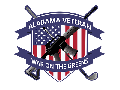 AV WOG Logo brand branding design digital flag golf gun icon logo shield typography vector veteran
