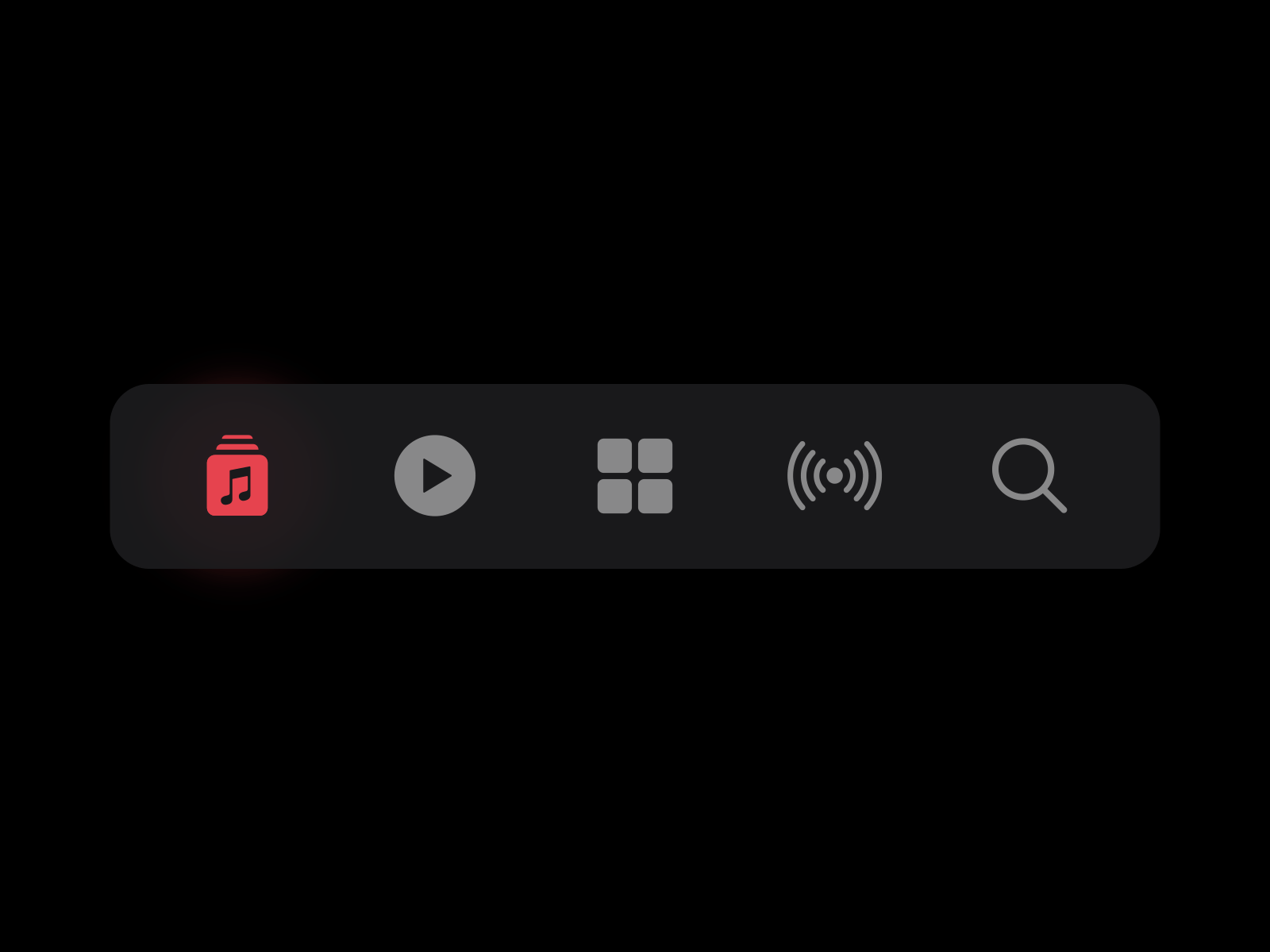 Apple Music Tab Bar Interaction