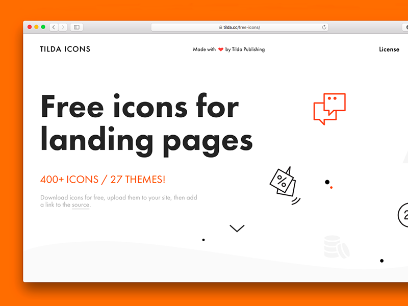 Free icons for landing pages by Tilda on Dribbble