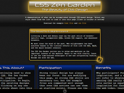 Neuromancer critique css feedback input web design zen garden