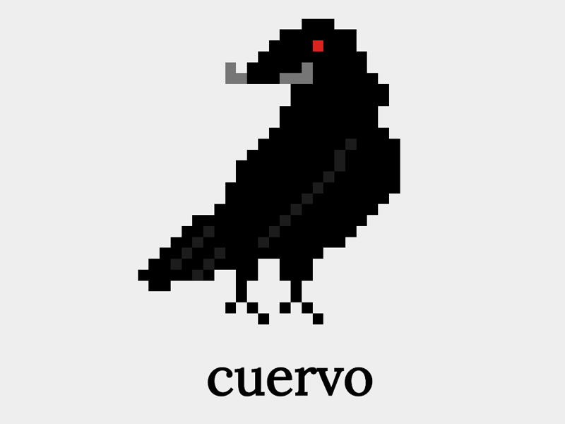 Cuervo Logo software pixel logo