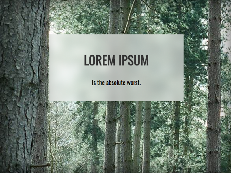 Css3 frosted blur code design effect css3