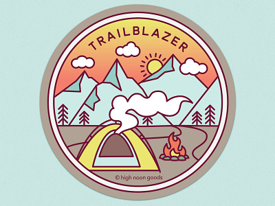 Trailblazer Sticker cannabis design lineart marijuana sticker