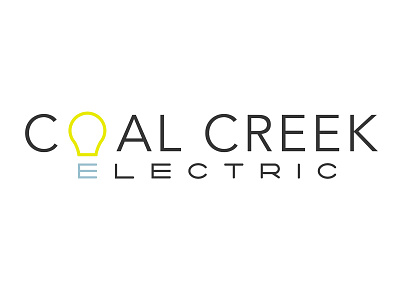 Coal Creek Logo brand branding electric company electrician logo