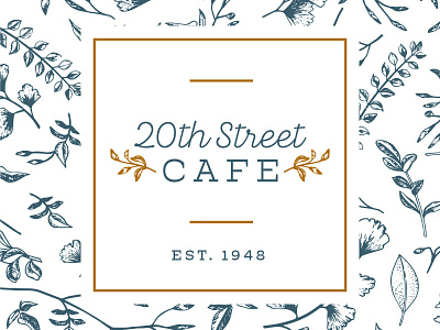 20th Street Cafe brand branding cafe logo