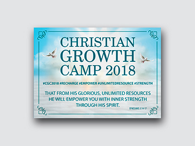 Christian Growth Camp 2018 design designer dweetdesign flyer graphic design illustrator photoshop poster