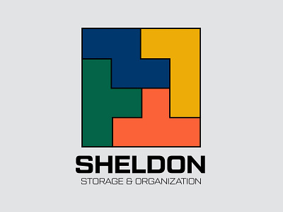 Sheldon brand branding design designer dweetdesign graphic design illustrator logo sheldon storage vector