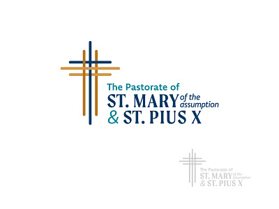 St. Mary & St. Pius — logo design branding church logo cross logo graphic design logo logotype religion typogaphy