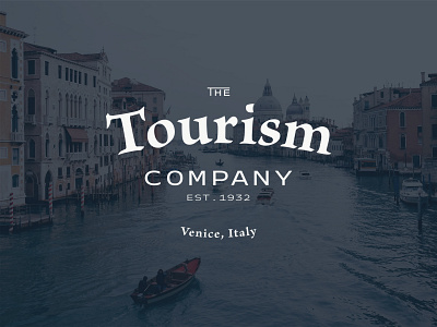 The Tourism Company - logo design branding logo serif tourism travel agency travel logo typogaphy venice