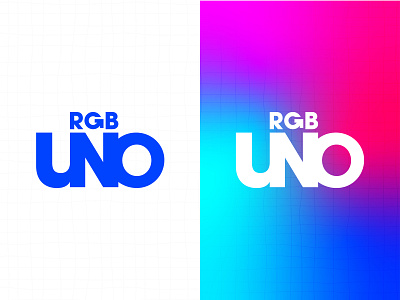 RGB UNO — logo design arrow logo branding card game game logo gradient design gradient logo grain texture graphic design logo redesign concept rgb typogaphy uno vector