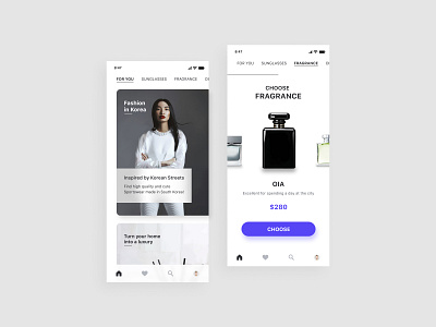 Fragrance Store App / iOS app colors design experience ios iphone app ui ux