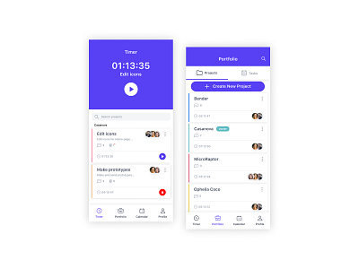 Time Manager App - iOS app colors design experience ios ui ux