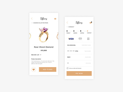 Diamond Collection Rings UI - iOS