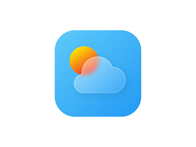 Weather App Icon - iOS app colors design experience illustration ios ui ux