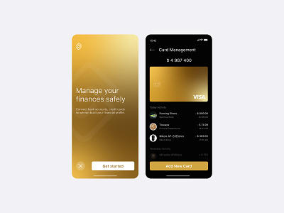 Finance Security Management App UI iOS