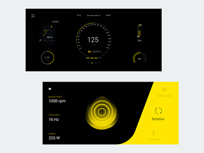 Bicycle ride concept app UI