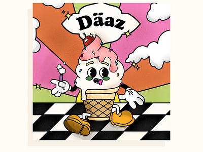 Daaz Ice Cream THC Vape Pen Mascot