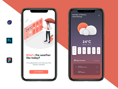 Mobile Weather App Concept