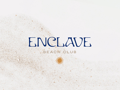 Enclave Primary Logo beach beachclub brand branding cabo design hilton hotel illustrator logo logodesign luxury mexico primarymark summer sun