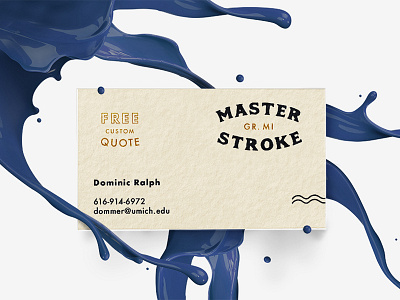 Master Stroke Business Card brand branding business card cards design freelance mockup photoshop