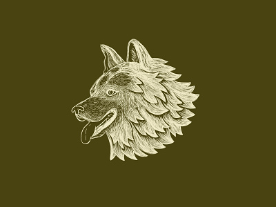 Wubby adobeillustator design dog dog illustration doggo husky illustration illustrator lineart wolf