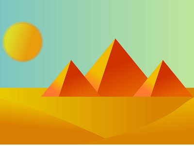 Desert adobe adobeillustator desert design icon illustration landscape logo scene simplicity ui ux vector