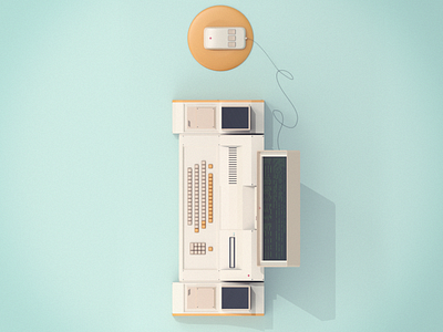 I is for Information 36daysoftype 3d analogue animation c4d cinema4d computer design i illustration retro vintage