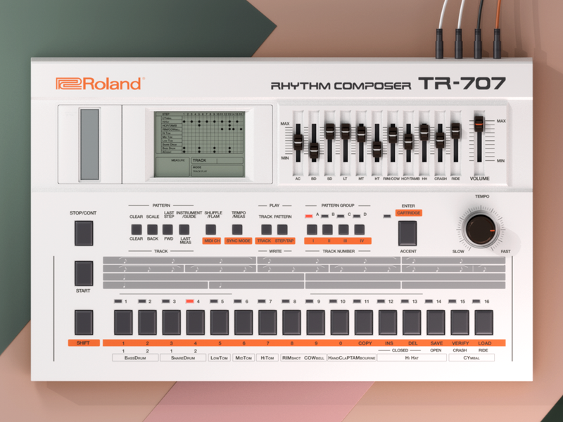 Roland TR-707 by Eric Smilde on Dribbble