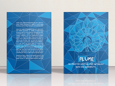 Book Design - Plume book design concept geometric graphic design peacock plume shapes