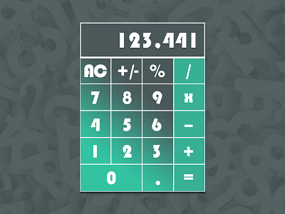 100 days of UI - Day 04 - Calculator. calculator challenge creative design graphic photoshop site ui web