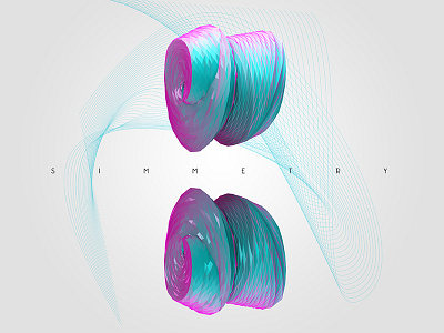 Simmetry 3d abstract c4d color simmetry twins