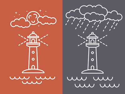 Sailor Company / V.03 clouds company lighthouse moon night retro sailor sea storm vintage