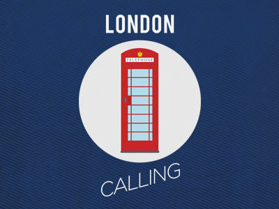 London Calling blue calling london tshirt typo