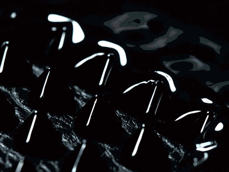 Spikes Ink black experiment gif ink spikes white