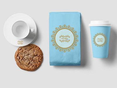 Vintage Cafe branding design graphicdesgn logo logodesign packaging packagingdesign