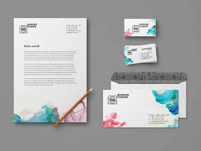 Burger Fusion | Corporate Identity busines card corporate branding design graphicdesign illustration stationery